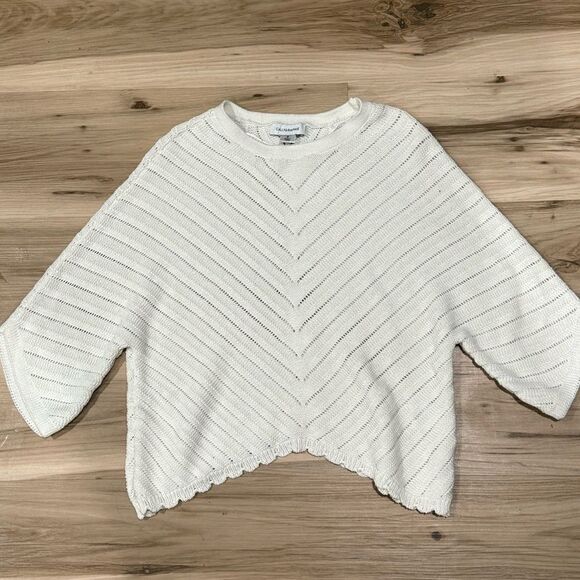Calligraphie Knit Ivory Sweater Top Women’s Small - Picture 2 of 5
